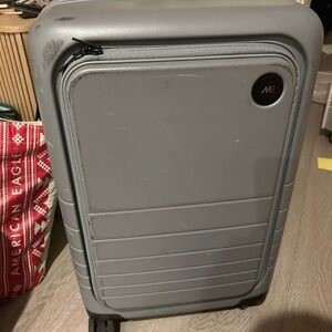 Gray Suitcase with Wheels